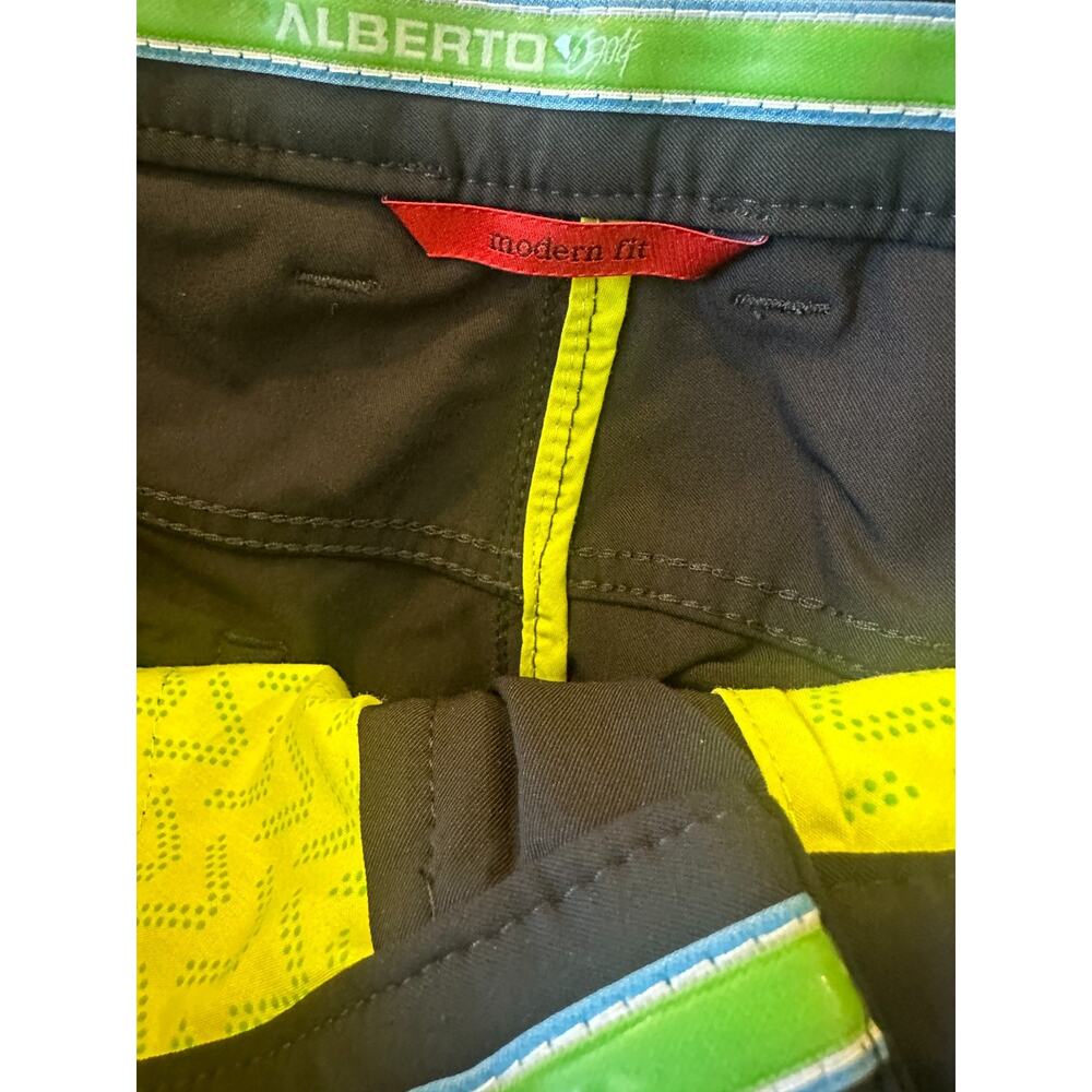 Alberto Golf Pants Men's 32 x 30 46 Modern Fit Black Pro 3XDry Cooler Chino Tech - Picture 9 of 16